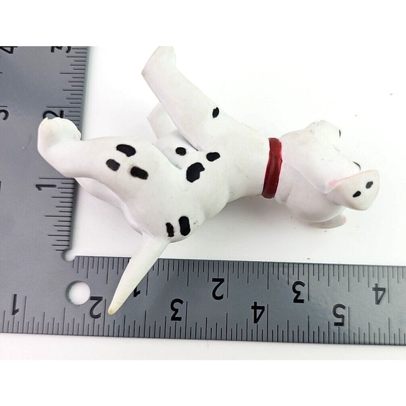 Lot Of 8 Small White Black Spots Dogs DISNEY 101 Dalmatian Pet Patrol Figures - Picture 6 of 8